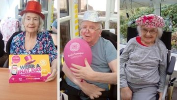 Duffield care home Residents don hats for Brain tumour awareness